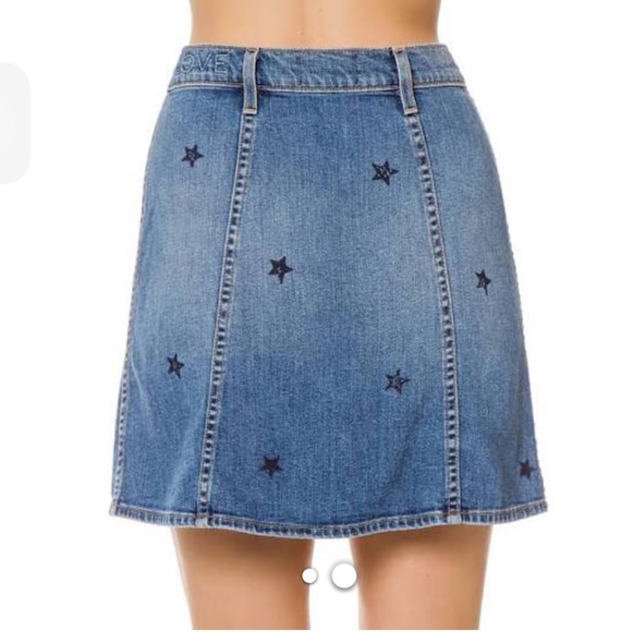 NWT SUNDRY STAMPED STARS N62 SKIRT MEDIUM WASH - Picture 4 of 6